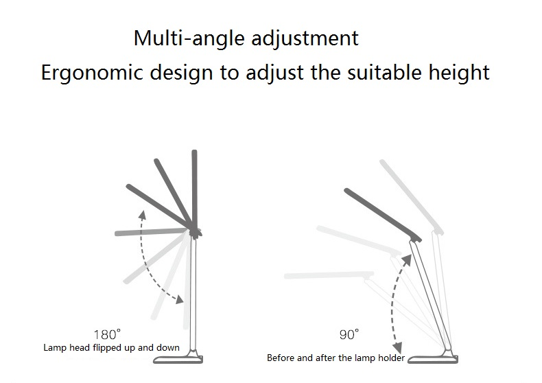 HH008A High Quality Stepless Dimming Table LED Lamp With Pen Holder Portable Lamps Led Desk Lamp With USB Charging Port For Reading