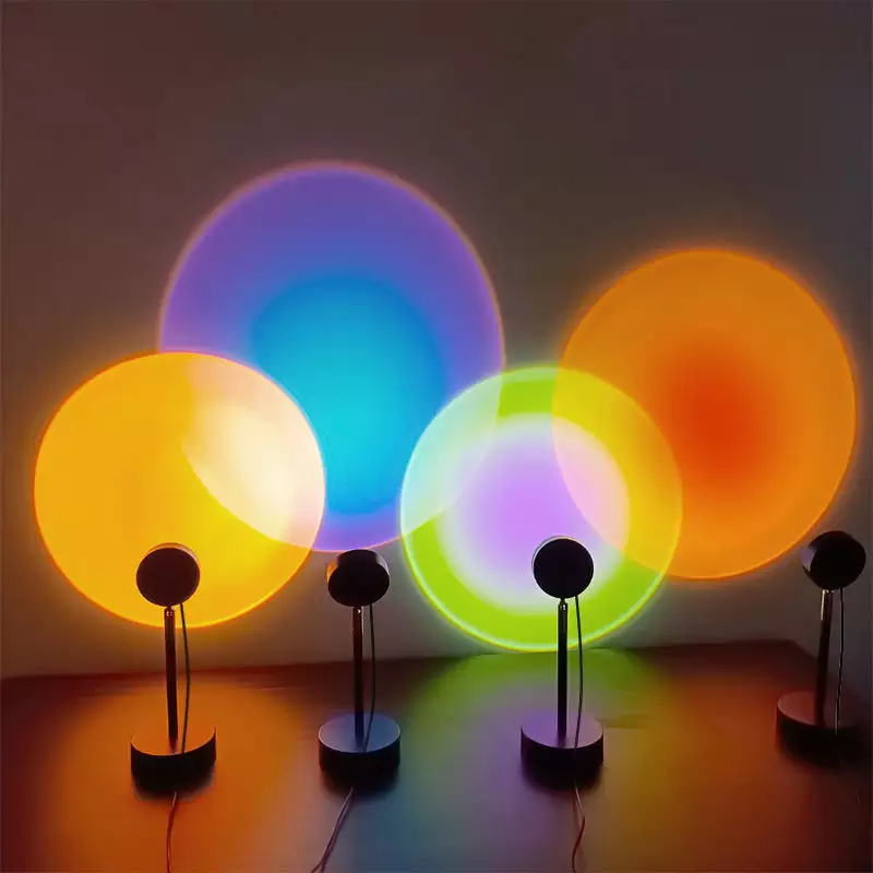 LED Decoration Ambience Sunset Sunrise Light 360 Degrees Photography Floor Lamp Decoration Lights