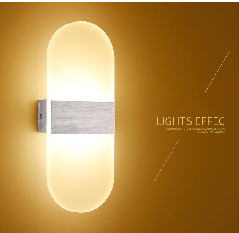 Lighting Hotel Corridor Indoor LED Wall Lamp Light Bedroom Living Room Lamp Aluminum Wall Lamp Modern Warm White LED Light