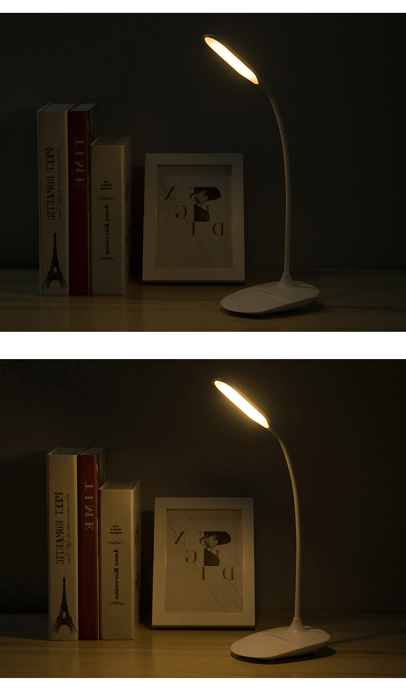 HH003A Led USB Charge Portable Table Lamps  Folding Touch Eye Protection 3W  Small Desk  Lamp For Study Plug-In Lamp