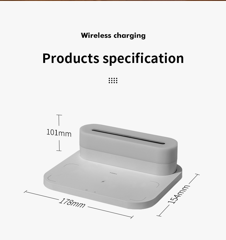 HHS26L Fast Wireless Charging For Iphone Wireless Charge Three Color New Led Table Lamps Cordless Modern Bedside Touch Night Light