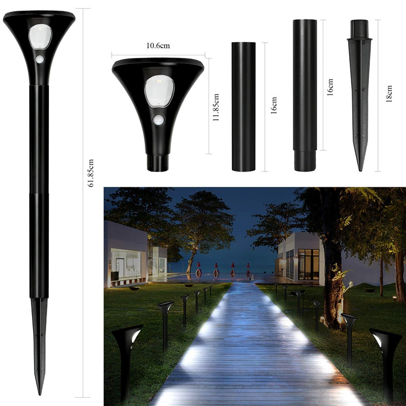 Outdoor Solar Street Light Outdoor LED Waterproof Courtyard Lawn Solar Garden Lights Pathway Christmas Lights Outdoor Waterproof