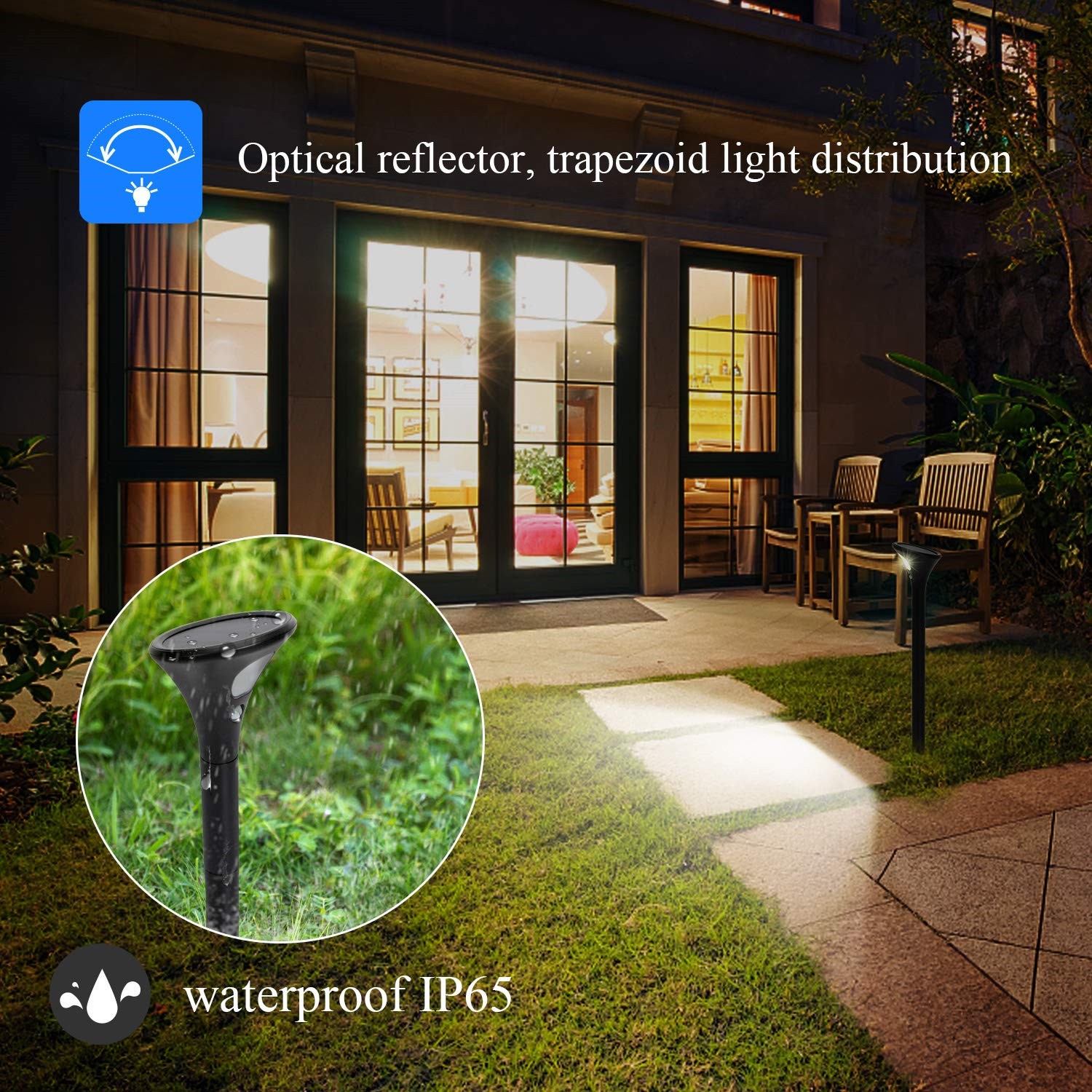 Outdoor Solar Street Light Outdoor LED Waterproof Courtyard Lawn Solar Garden Lights Pathway Christmas Lights Outdoor Waterproof