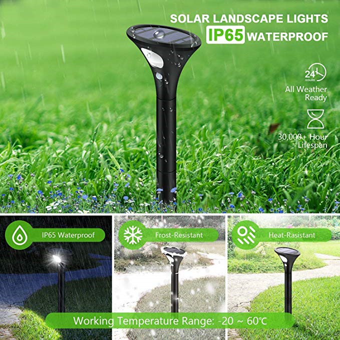 Outdoor Solar Street Light Outdoor LED Waterproof Courtyard Lawn Solar Garden Lights Pathway Christmas Lights Outdoor Waterproof