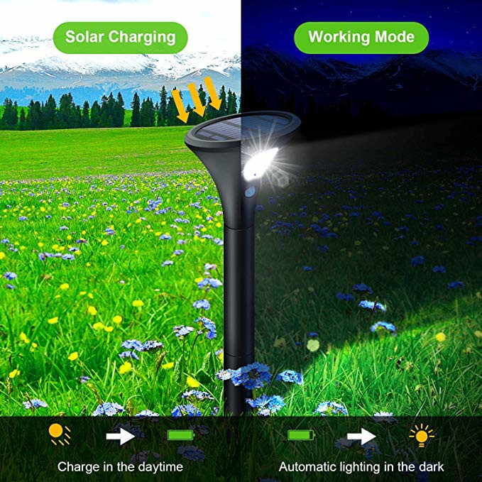 Outdoor Solar Street Light Outdoor LED Waterproof Courtyard Lawn Solar Garden Lights Pathway Christmas Lights Outdoor Waterproof