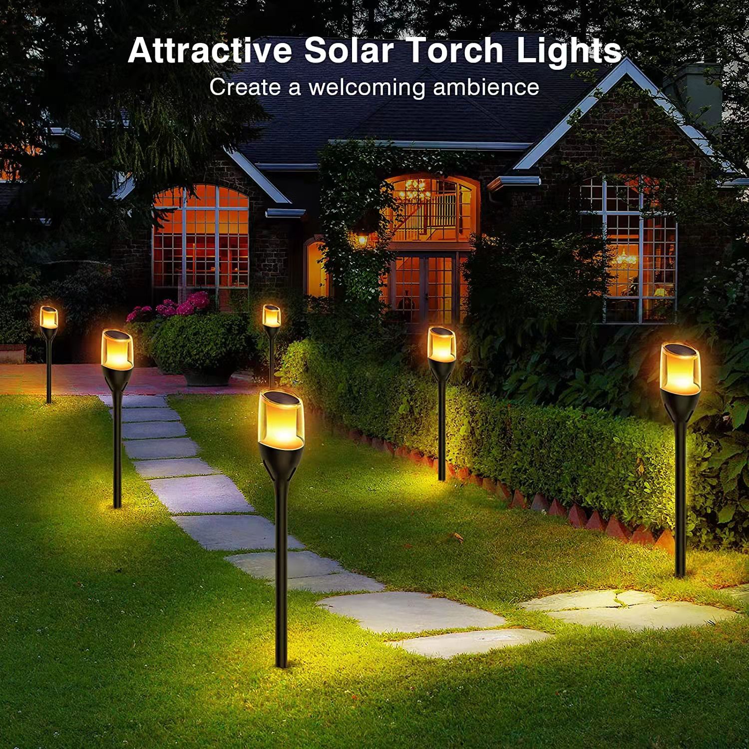 HH230 New Street Fence Garden Light Heatproof Lighting Outdoor Waterproof Led Romantic Solar Light For Garden 360 Degrees Attractive