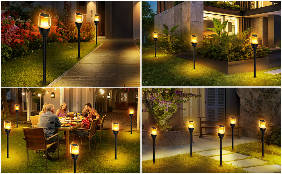 HH230 New Street Fence Garden Light Heatproof Lighting Outdoor Waterproof Led Romantic Solar Light For Garden 360 Degrees Attractive