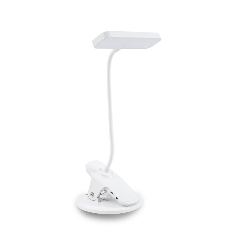 HH003ENew Flexible Portable Clip On LED Reading Night Light Foldable Clip Bed Reading Book Night Lamps LED Lights Bedside Lamps White