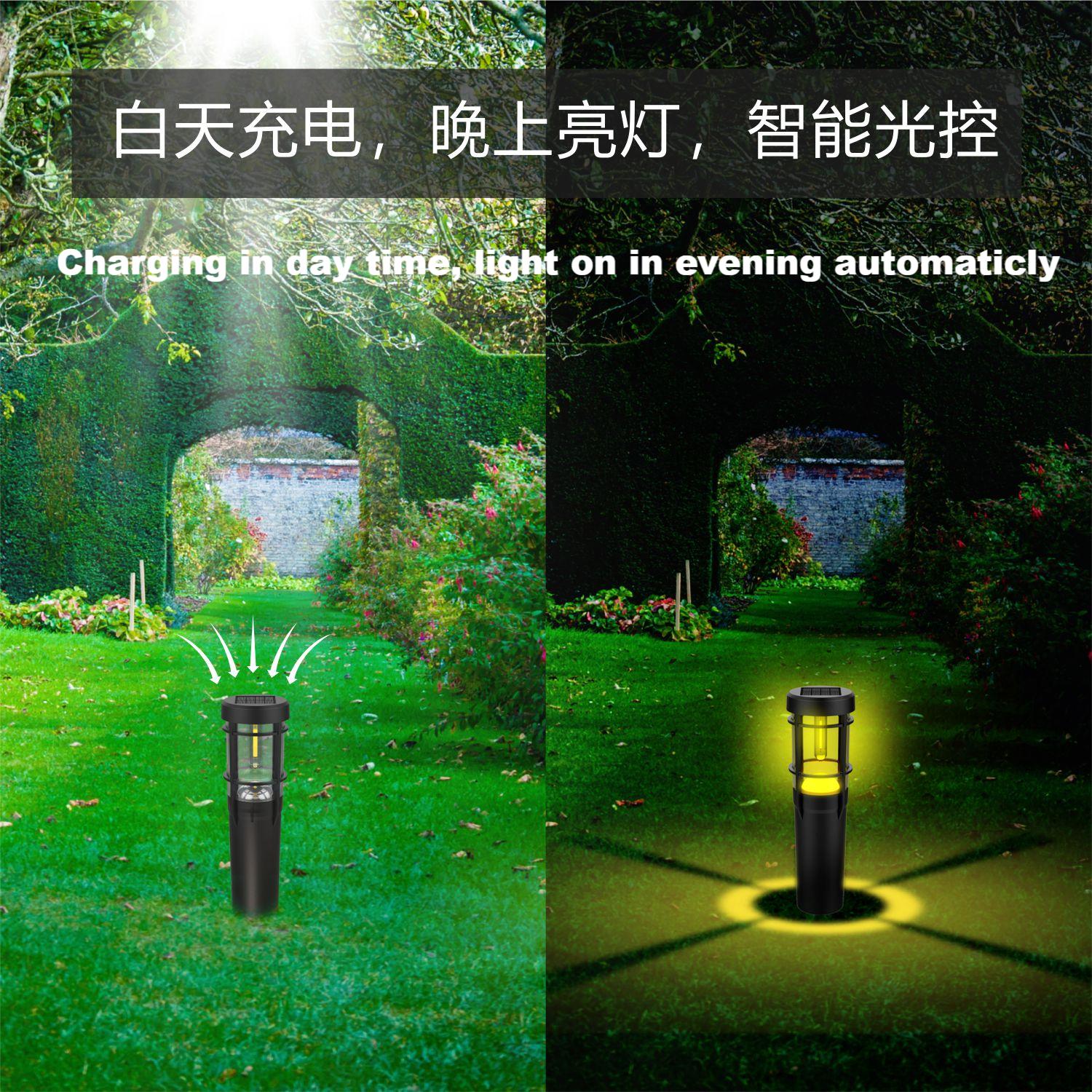 HH231B Plug-In Night Light Solar Street Lights Outdoor Waterproof Solar Garden Lights Atmosphere ABS IP65 High Temperature Resistance