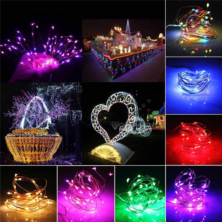 Led RGB Fairy Lights String Lights Christmas Decoration LED Strip Light Outdoor Waterproof  Solar Energy  Outdoor Decoration