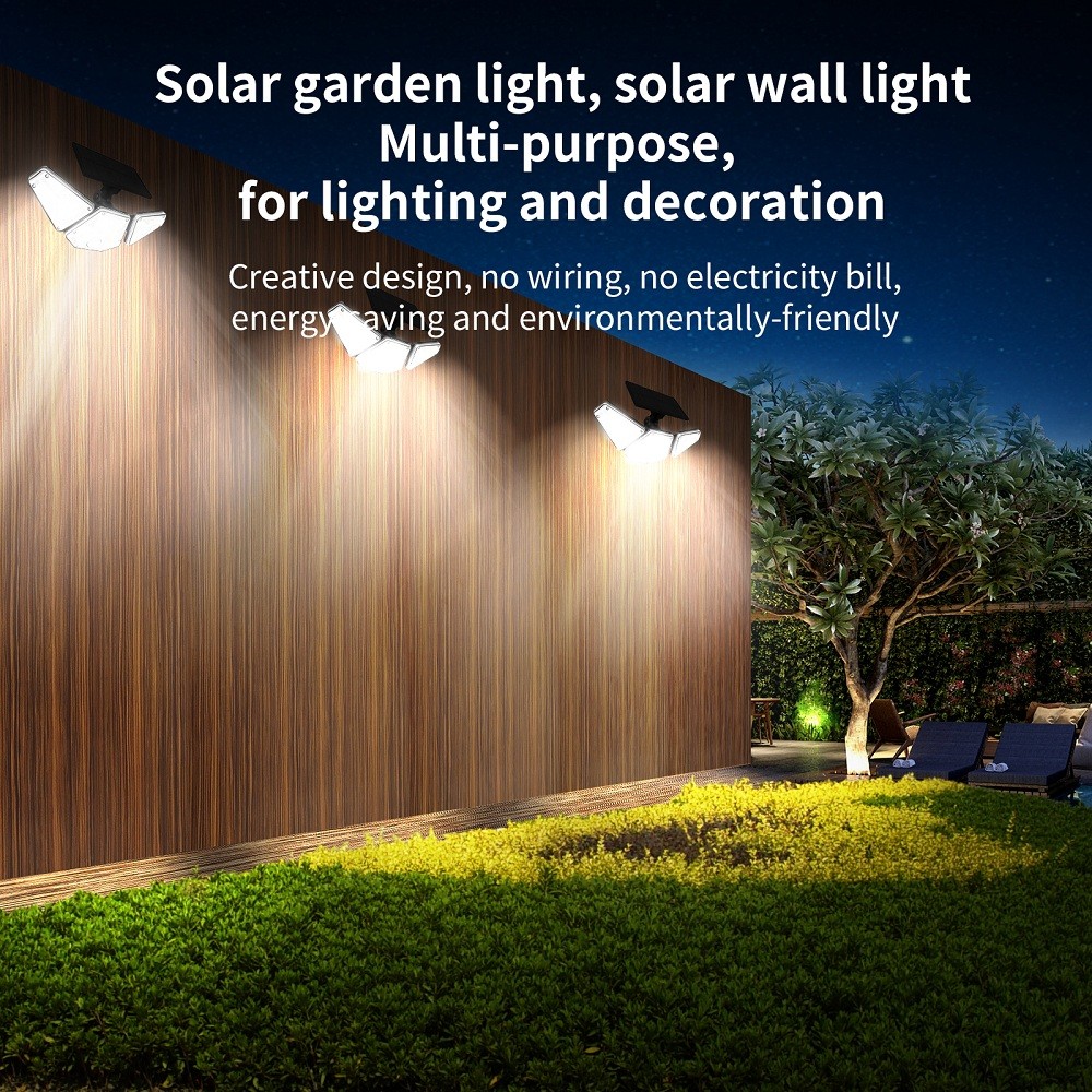 HH211 New Wall LED Light Waterproof Solar Fence Lights Outdoor RGB LED Step Light Solar Street Lamps Outdoor 2200 MAH 3 Modes