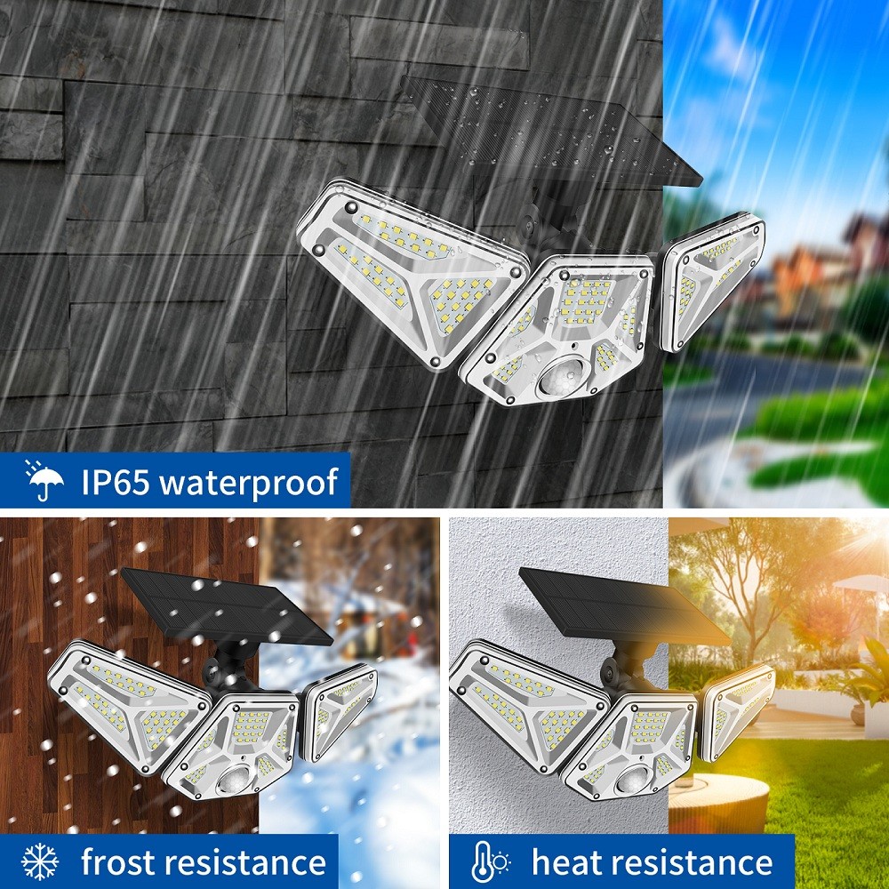 HH211 New Wall LED Light Waterproof Solar Fence Lights Outdoor RGB LED Step Light Solar Street Lamps Outdoor 2200 MAH 3 Modes