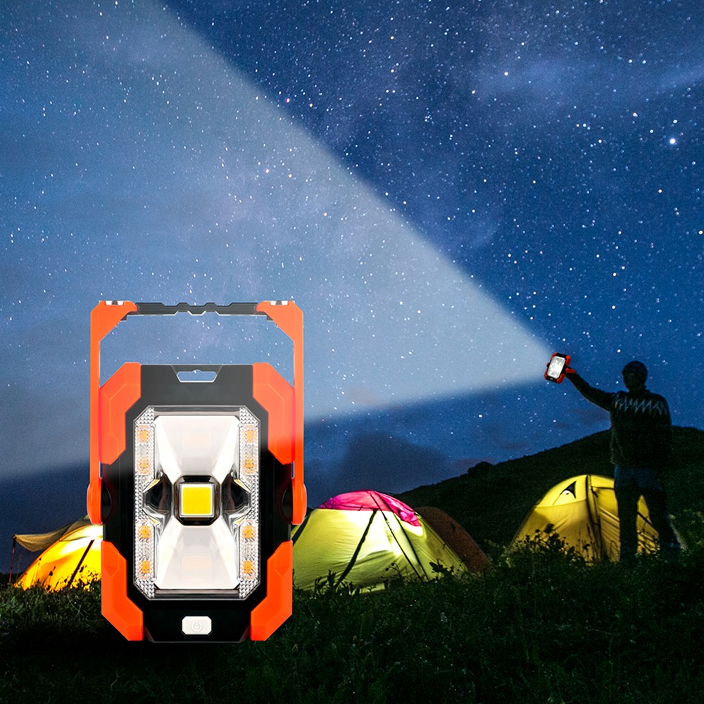 HH192 Portable Solar Handle Camping Lighting LED Emergency Outdoor Power Bank Solar Warning Lights Portable Work Light