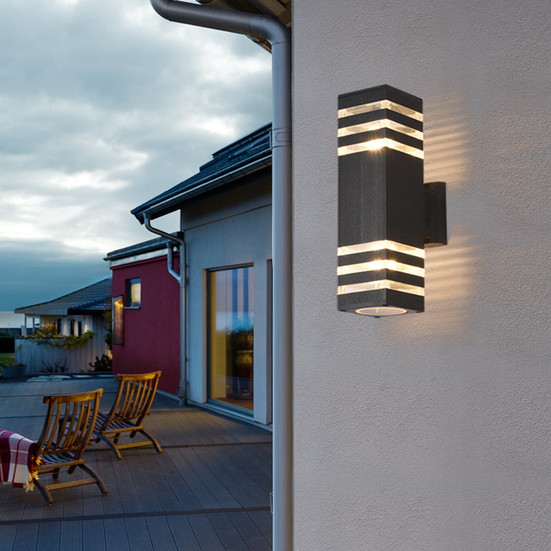 HHW003 High Quality Spotlight Outdoor LED Wall Lamp Double Head Exterior Wall Light Waterproof Wall Porch Patio Light Outdoor Modern