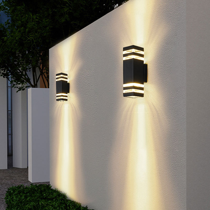 HHW003 High Quality Spotlight Outdoor LED Wall Lamp Double Head Exterior Wall Light Waterproof Wall Porch Patio Light Outdoor Modern