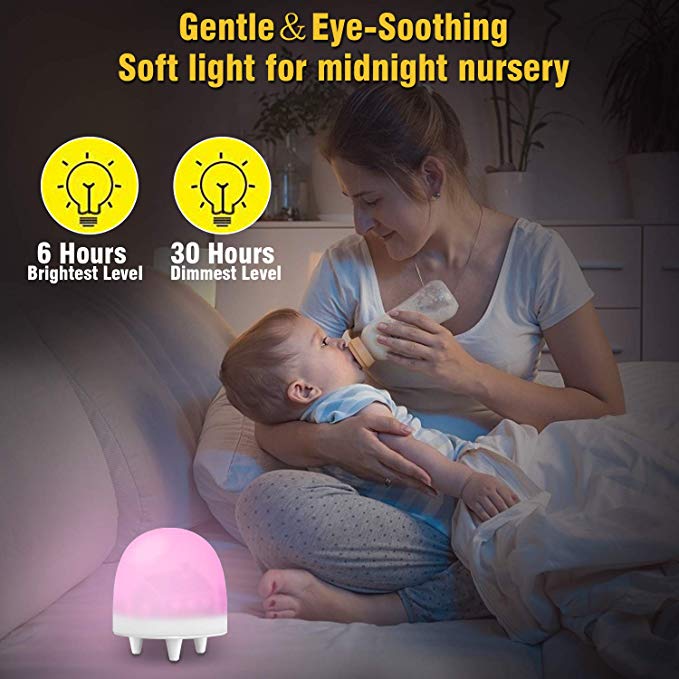 HH196 Cute 12 Colors Jellyfish Lamp LED Baby Night Light Creative Light Touch Switch RGB Light Soft For Midnight Eye Protection