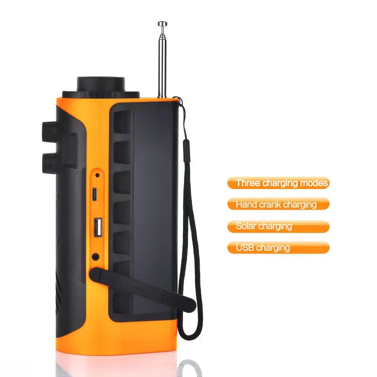 HH2R01 Multi-function Emergency Radio Flash Light Emergency Lamp Solar Lamps Outdoor Camping Lighting 2200MAH Solar Power Bank