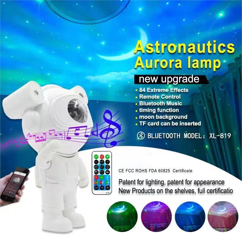 HH731 Astronaut Projector Night Light Projection Projection Lamp Speakers Bluetooth Timing Function Starry Sky For Kids Decoration