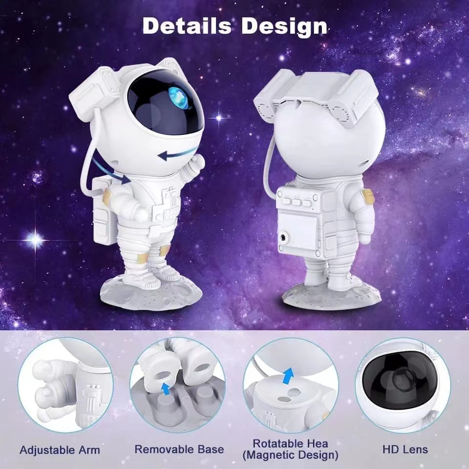 HH510 Astronaut Lamp Projector Night Light Projector Timing Function Starry Sky Atmosphere Table Lamp Creative Home Decoration