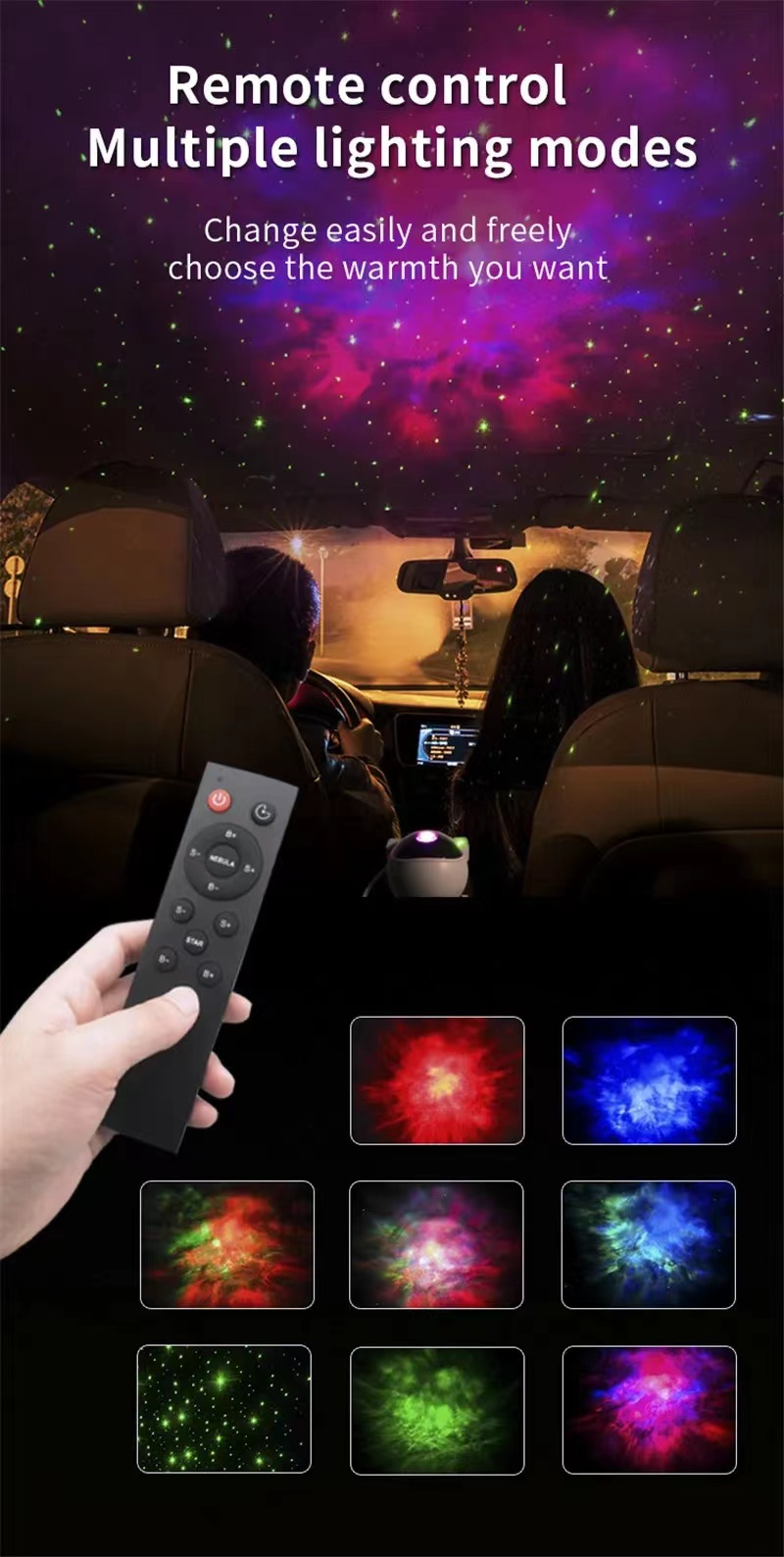 HH510 Astronaut Lamp Projector Night Light Projector Timing Function Starry Sky Atmosphere Table Lamp Creative Home Decoration