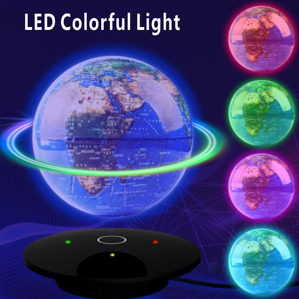 HHS004 RGB Color Magnetic Levitating Lamp LED Earth Light 3D Planet Magnetic Lamp Globe Light Lamp Unique For Bedroom Kids