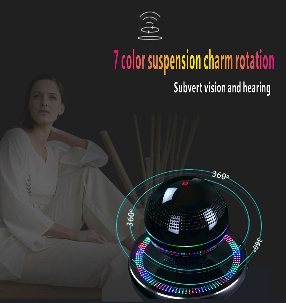 HHS005 Speaker Bluetooth Floating Moon Lamp 3D Music Lights Planet With RGB Color 7 Color LED Night Light For Bedside Decoration