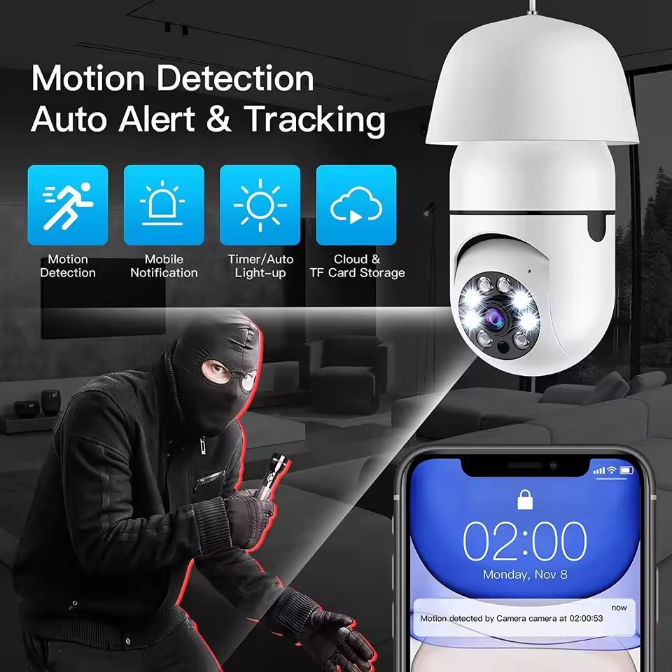 Factory Hot Selling Security Camera Bulb Network IP Camera 360 Security Camera HD With Night Vision Remote Control