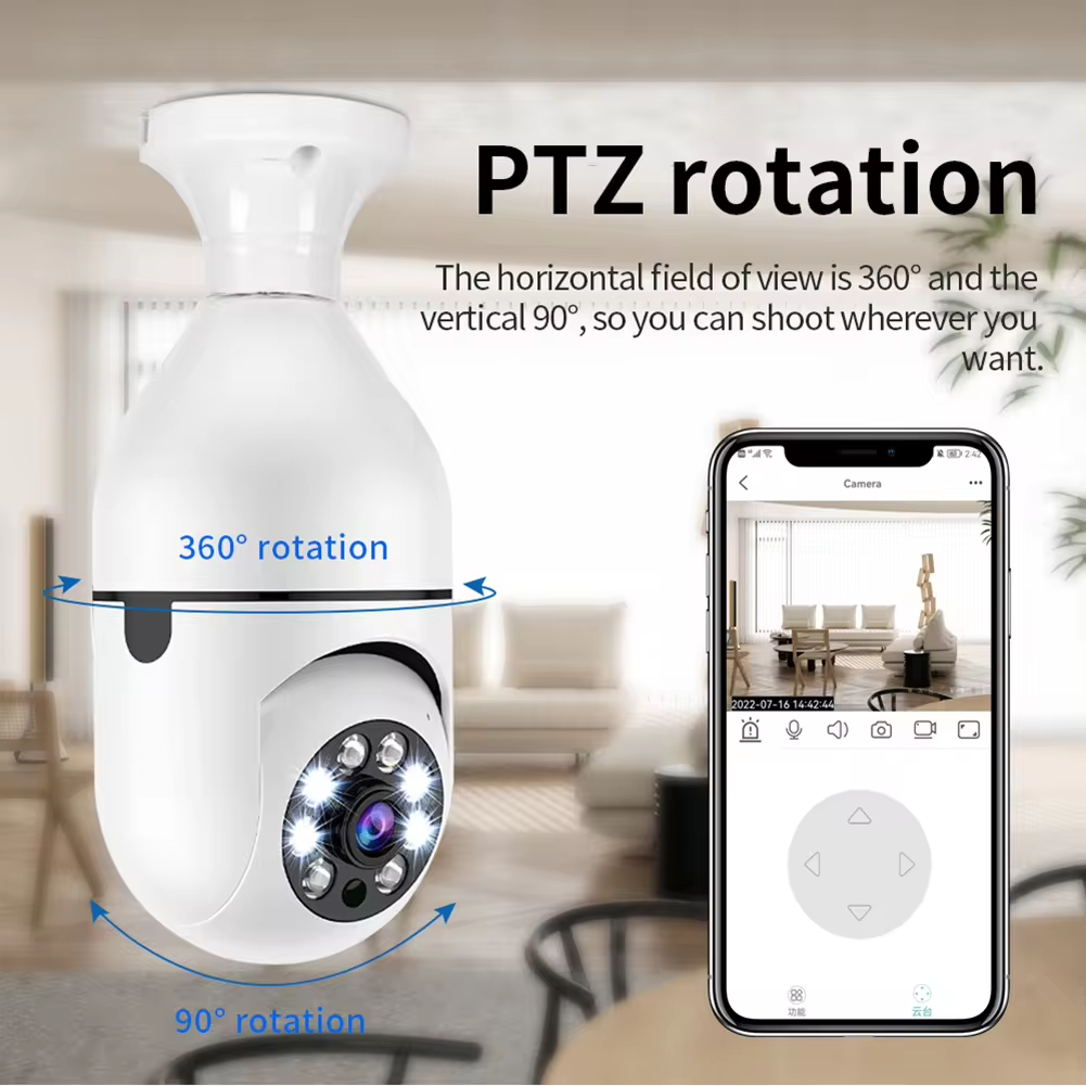 Factory Hot Selling Security Camera Bulb Network IP Camera 360 Security Camera HD With Night Vision Remote Control