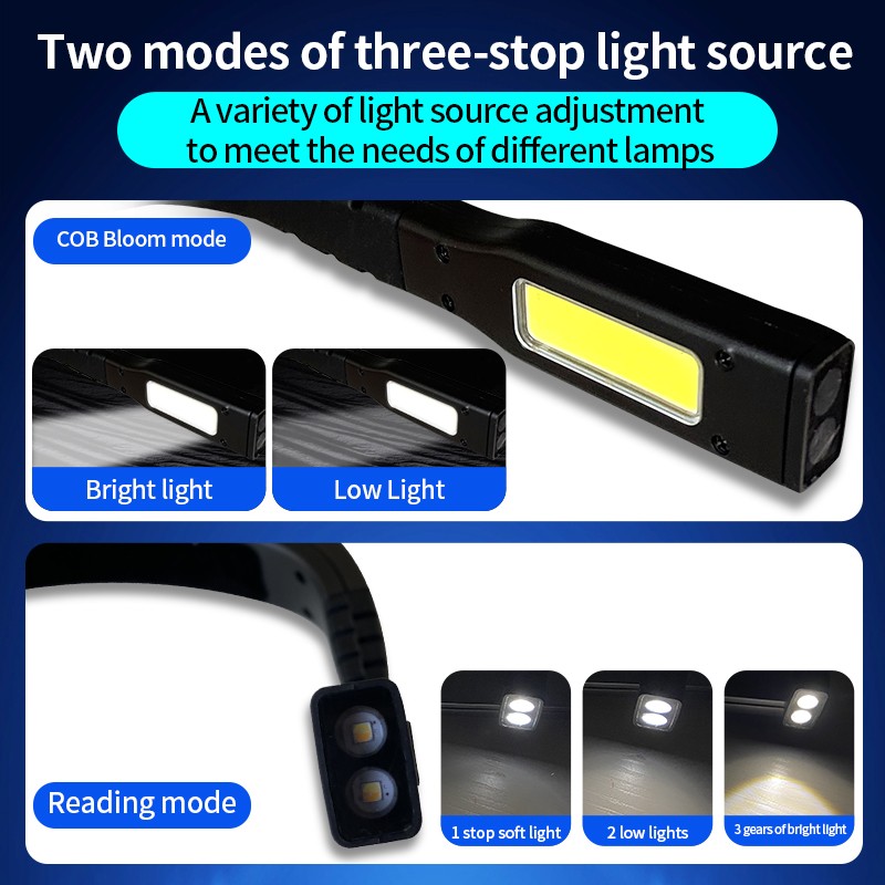 China Wholesaler Adjustable Brightness Rechargeable U Shaped Neck Reading Light Lamp For Bedroom