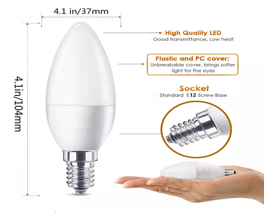 LED C37 Candle Bulb