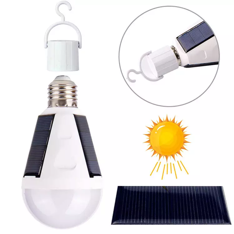 led solar bulb Energy saving rechargeable  bulb light with built-in battery emergency bulb