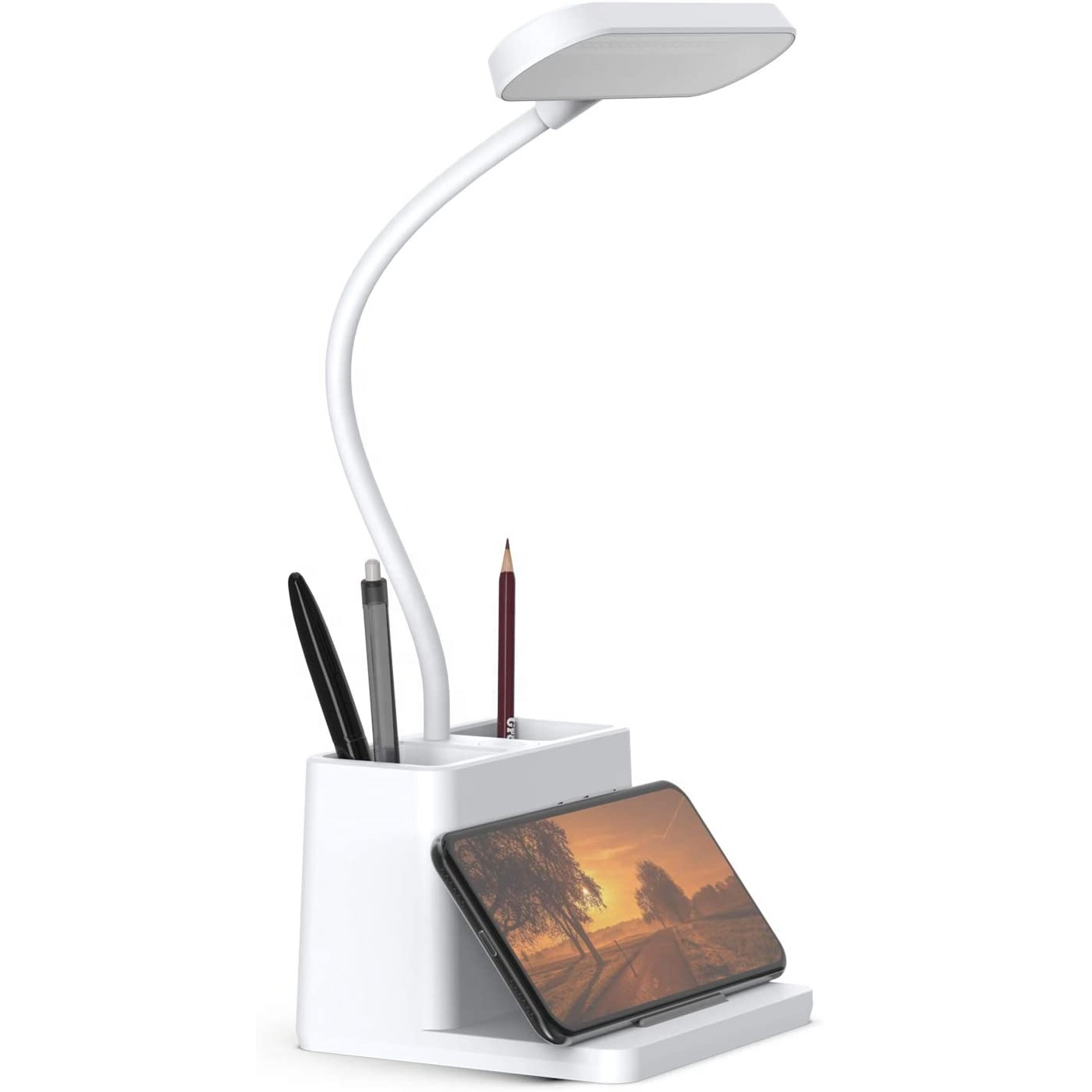 HH829Amazon Hot Selling Desk Lamp Modern Led Table Lamp Bedside Desk Lamp For Study Desk Lamp With Pen Holder Function
