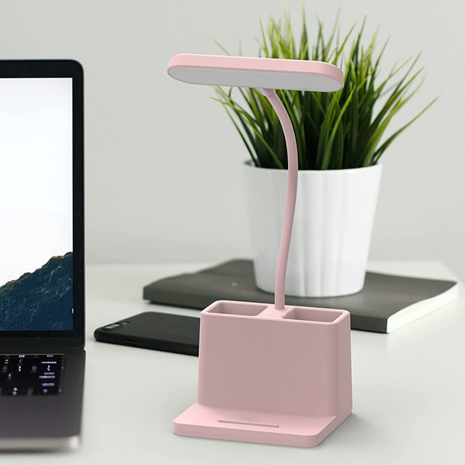 HH829Amazon Hot Selling Desk Lamp Modern Led Table Lamp Bedside Desk Lamp For Study Desk Lamp With Pen Holder Function
