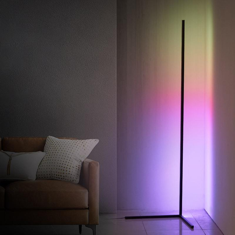 HHFL009 Hot Sale APP Remote Control Switch Led Light Bars Corner Floor Lamp Lights 5V Decoration 20W Gaming Light Aluminum