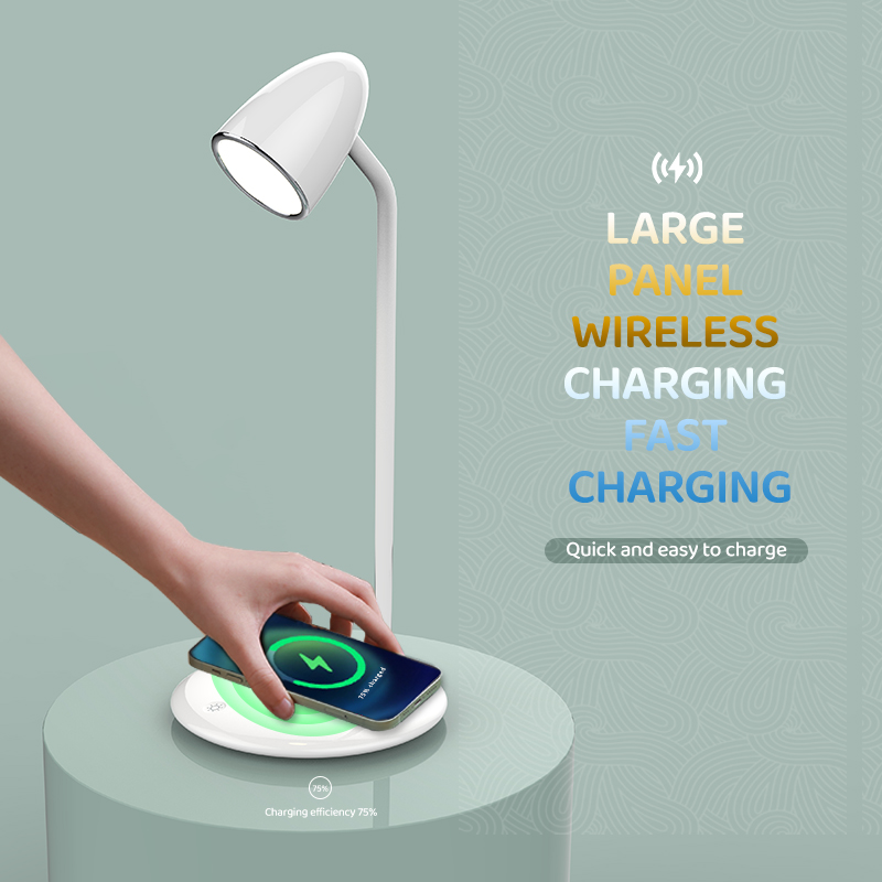 High Quality Office Table Lamp Adjustable Touch Control Desk Lamp Led Wireless Charging Eye Protection Night Lamp For Bedroom