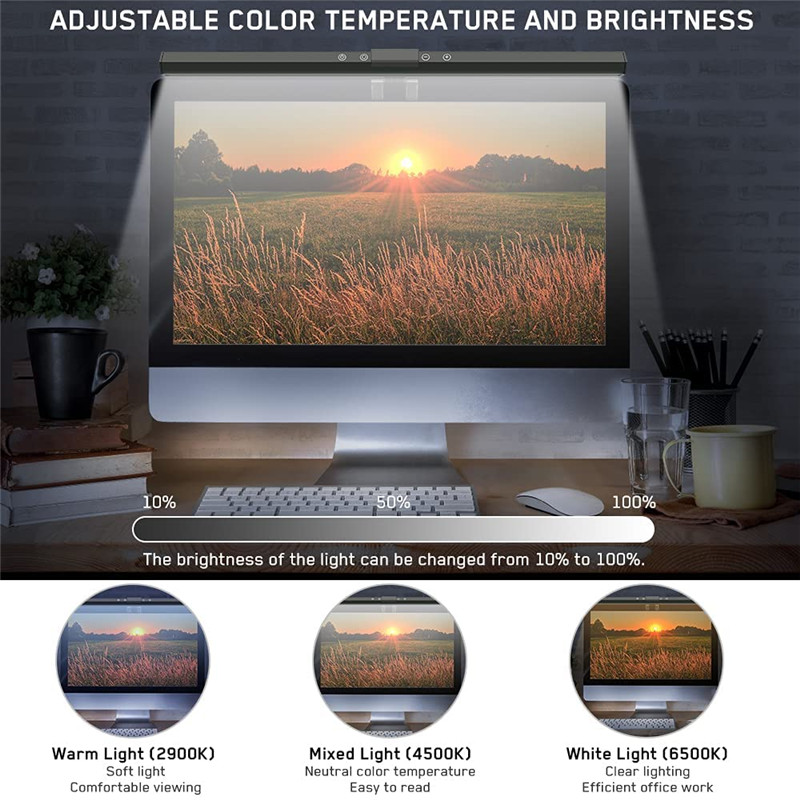 HHX09 Fill Light USB Monitor Light Bar Computer Live Video Conference Eye Protection Computer Screen Monitor Light Led Table Lamp