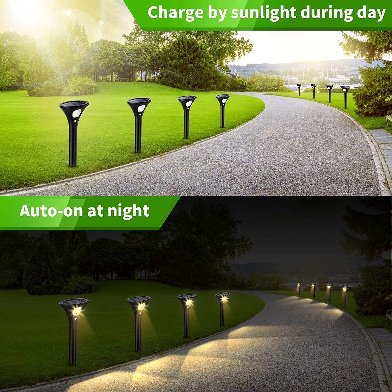 Outdoor Solar Street Light Outdoor LED Waterproof Courtyard Lawn Solar Garden Lights Pathway Christmas Lights Outdoor Waterproof