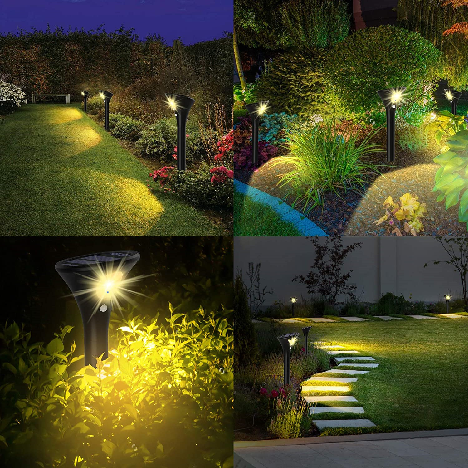 Outdoor Solar Street Light Outdoor LED Waterproof Courtyard Lawn Solar Garden Lights Pathway Christmas Lights Outdoor Waterproof