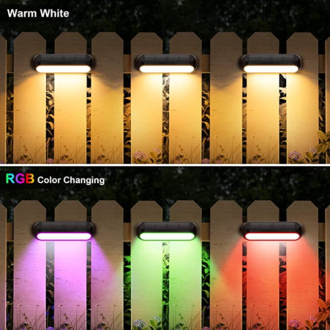 Fence Light Outdoor LED Solar Upgraded Waterproof Garden Outdoor Yard Recessed Light For Stairs Step Lights Wall Lamp