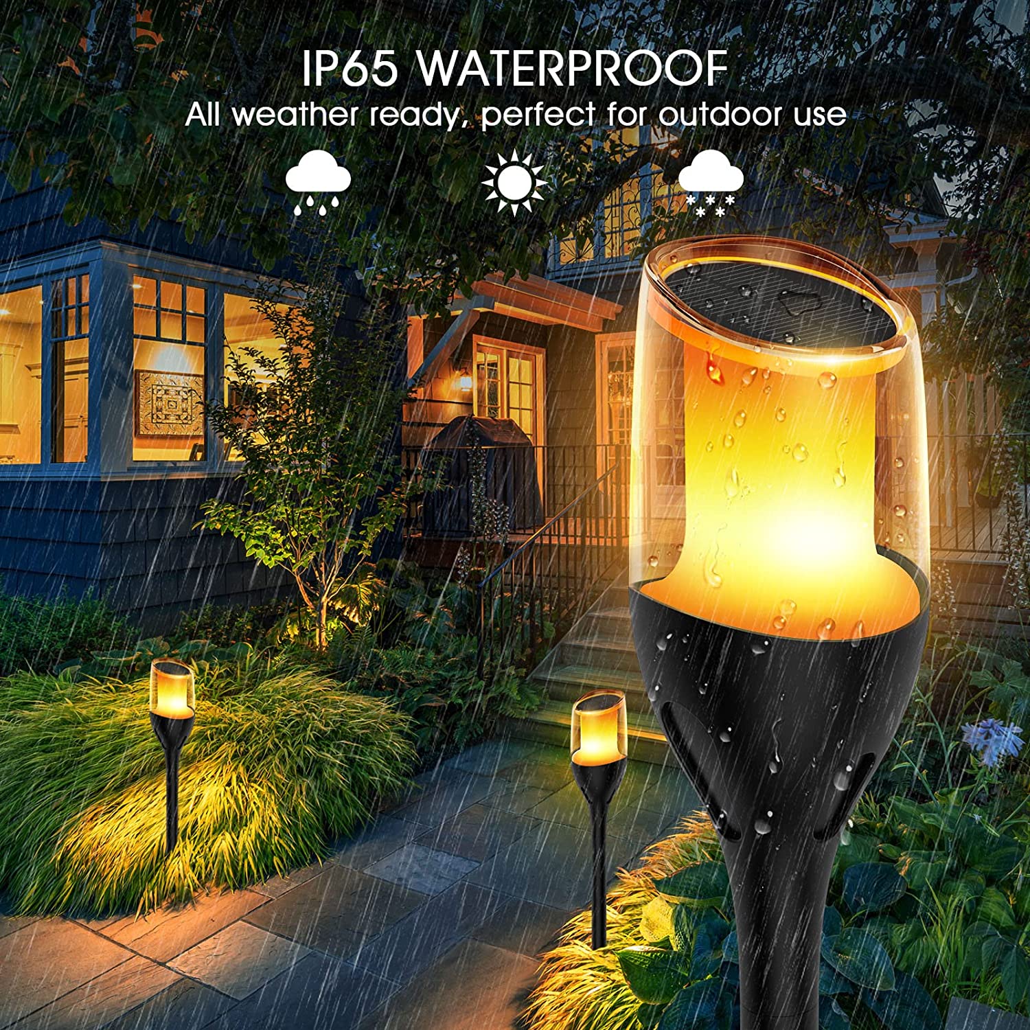 HH230 Atmosphere LED Street Light Solar Heatproof Lighting Outdoor Waterproof Led Romantic Outdoor Solar Garden Lights Decor