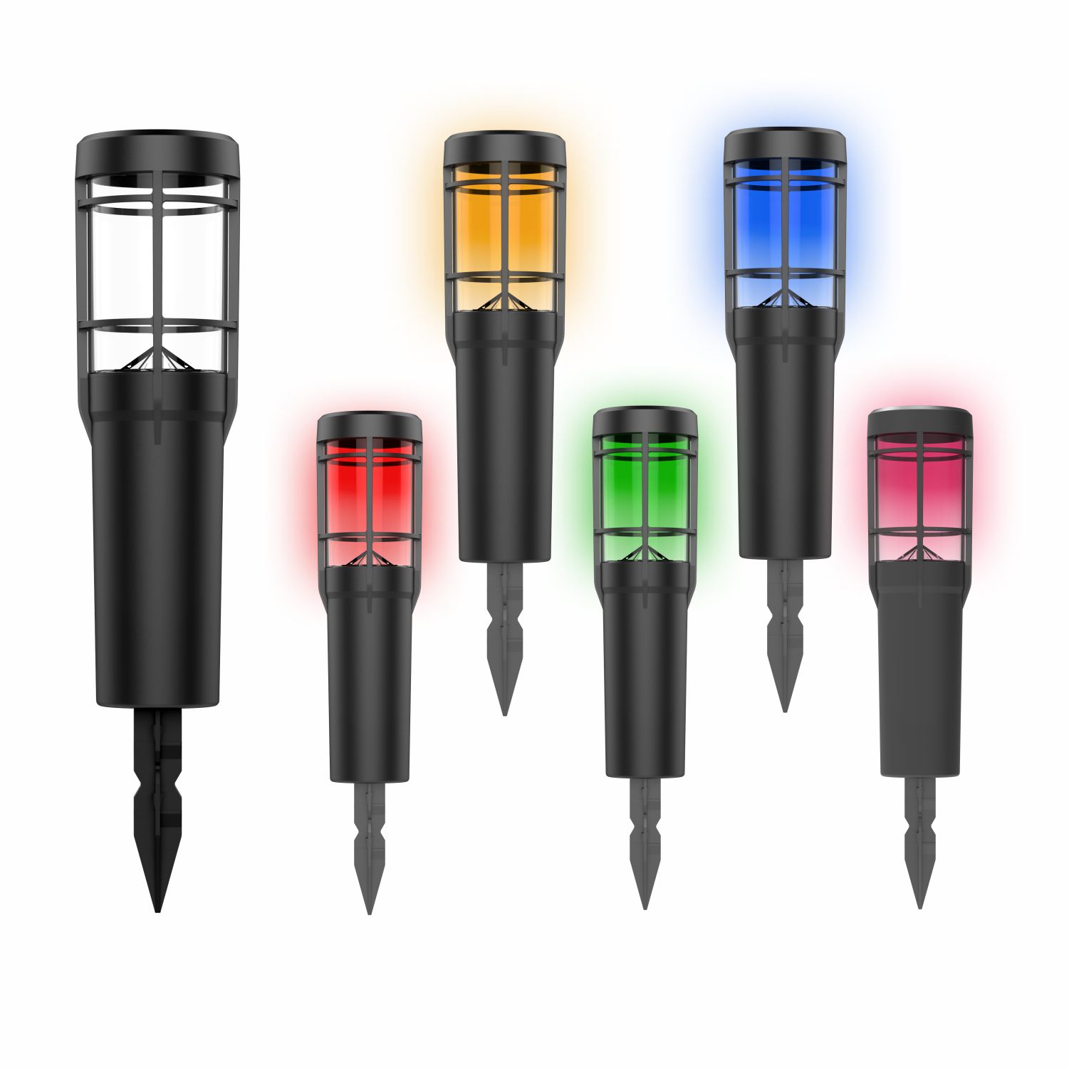 HHS231A Modern Design LED RGB Solar Garden Light Display Outdoor Rechargeable Garden Lights  Waterproof  For Park