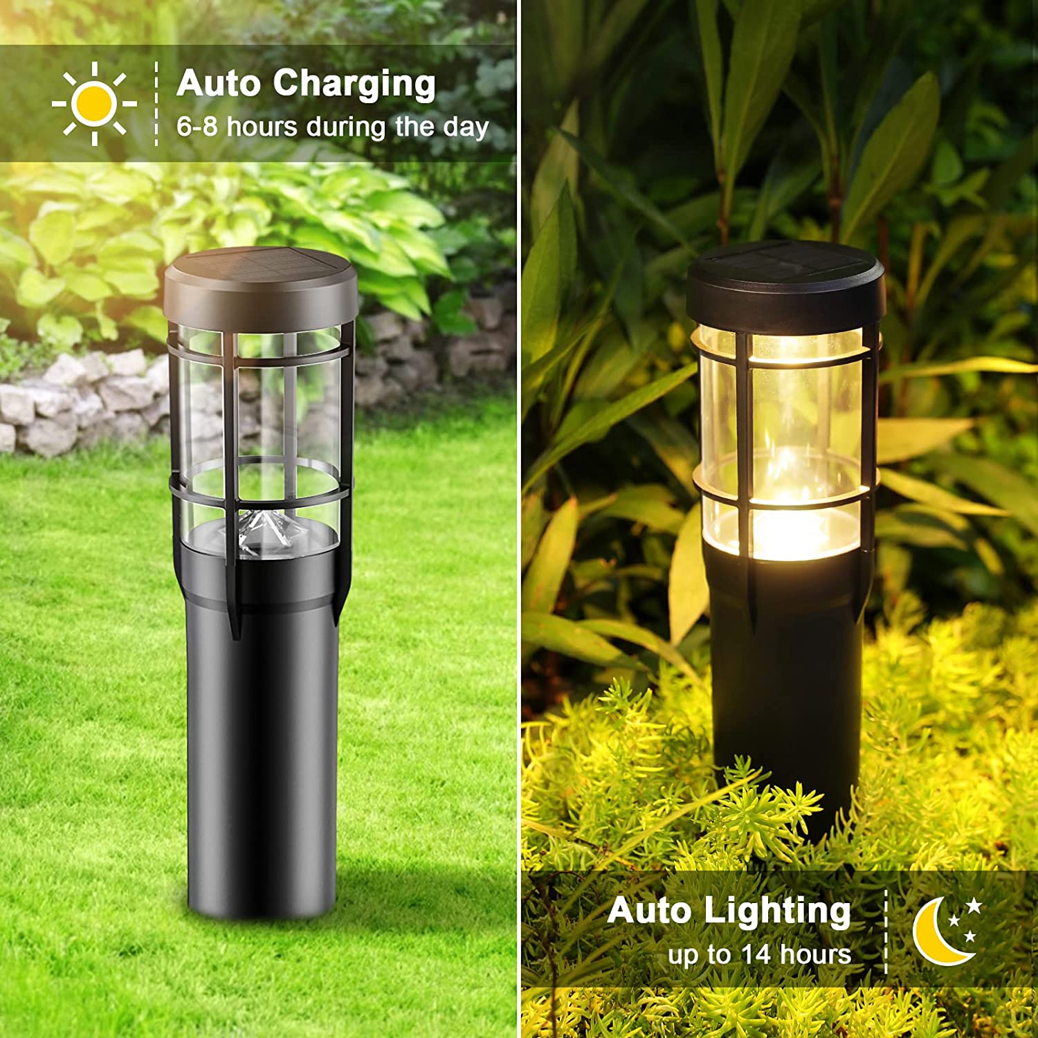 HHS231A Modern Design LED RGB Solar Garden Light Display Outdoor Rechargeable Garden Lights  Waterproof  For Park