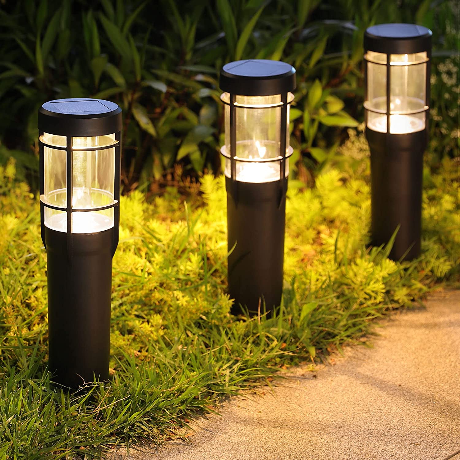 HHS231A Modern Design LED RGB Solar Garden Light Display Outdoor Rechargeable Garden Lights  Waterproof  For Park