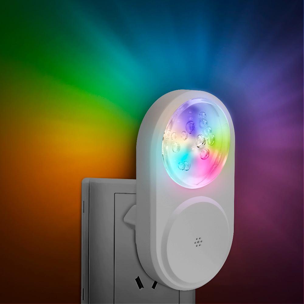 HHL1801 Wholesaler Hot Sale Photocell Sensor Night Light EU Plug 8 Colors RGB Warm Light Other Home Decor Bedside Corridor For Baby