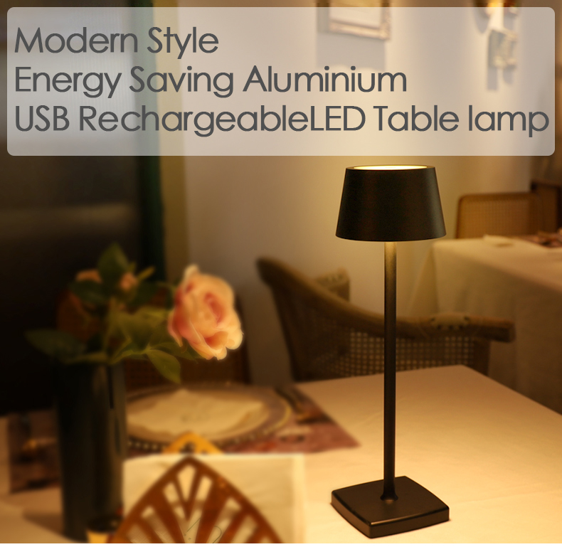 Modern European  Led  Lights Design  Decoration Lamps Luxury Rechargeable Touch Led Table Lamp Rechargeable Light For Home