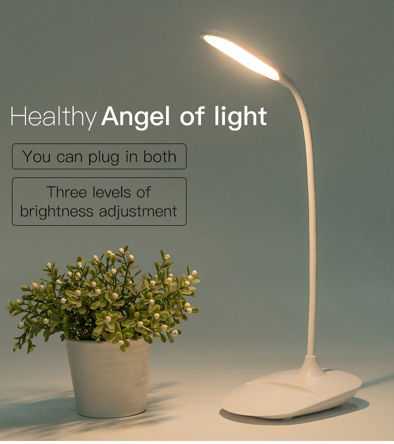 HH003A Folding Touch Eye Protection Led USB Charge Portable Table Lamps 3W Small Desk Lamp For Study Plug-In Lamp 360