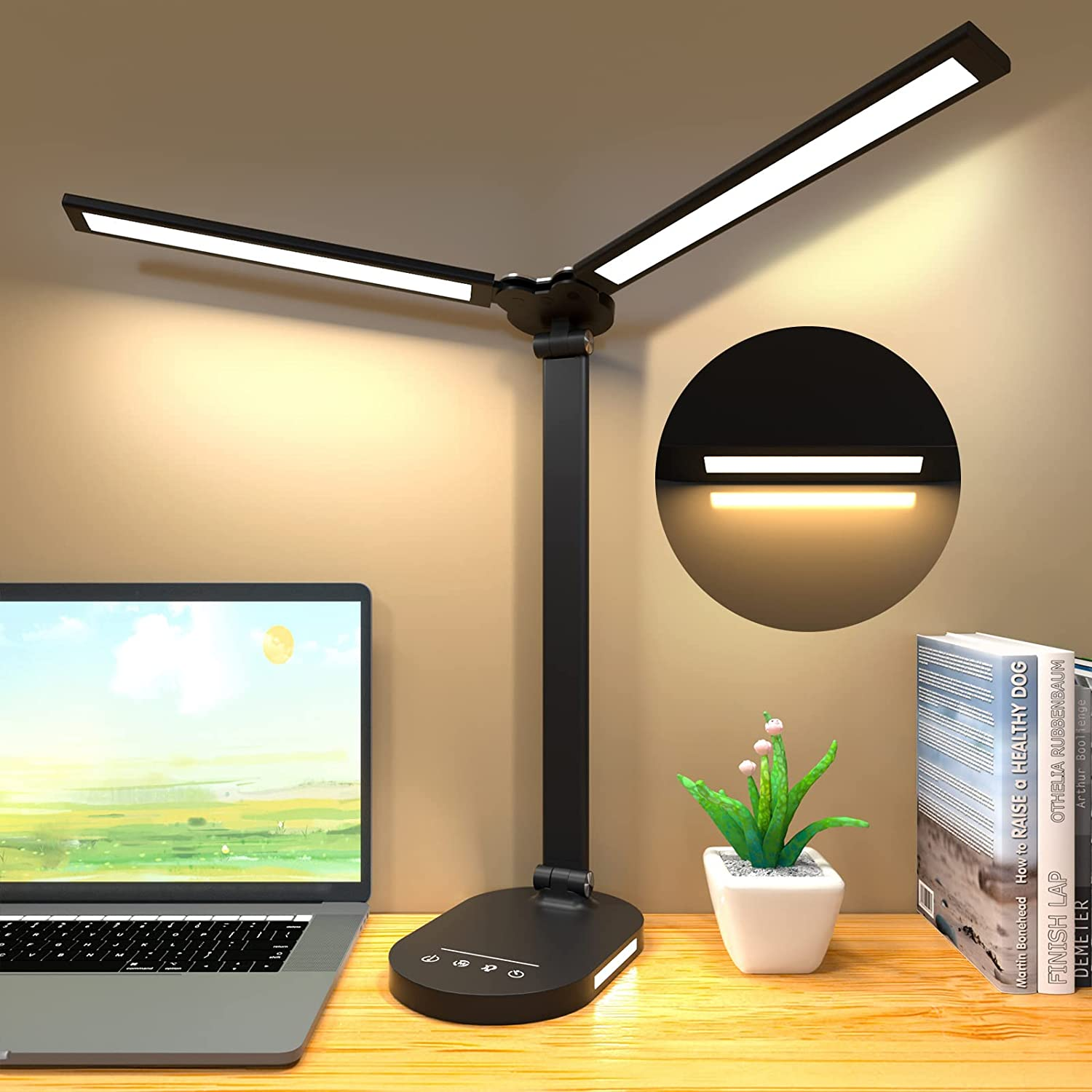 LED Light Lamp Soft Light  Lamp 6W Soft Light USB Charge Level 5  Stepless Dimming  For Living Room Reading Room