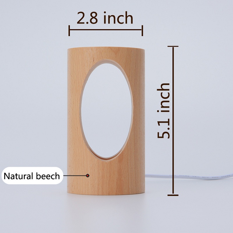Eye Protection USB Wooden Table Lamp For Bedroom Hotel Bedside Table Lamp Dimmable Rechargeable LED Night Light