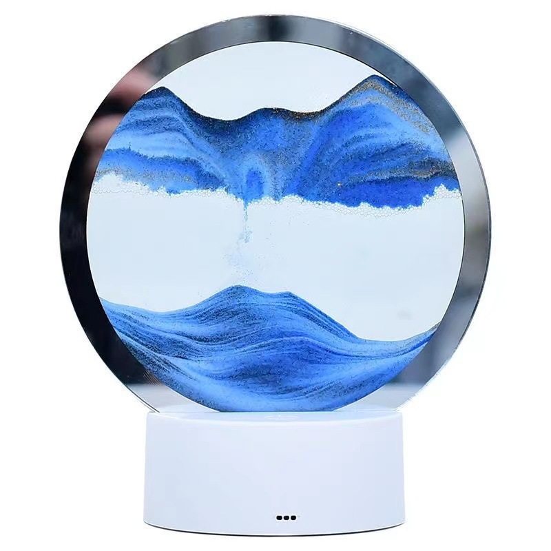 Sand Lamp Dynamic Quick 3D Lamp LED Flowing Sand Painting Picture Art Table Lamp Flow Sand Painting RGB7/RGB16 Room Decor