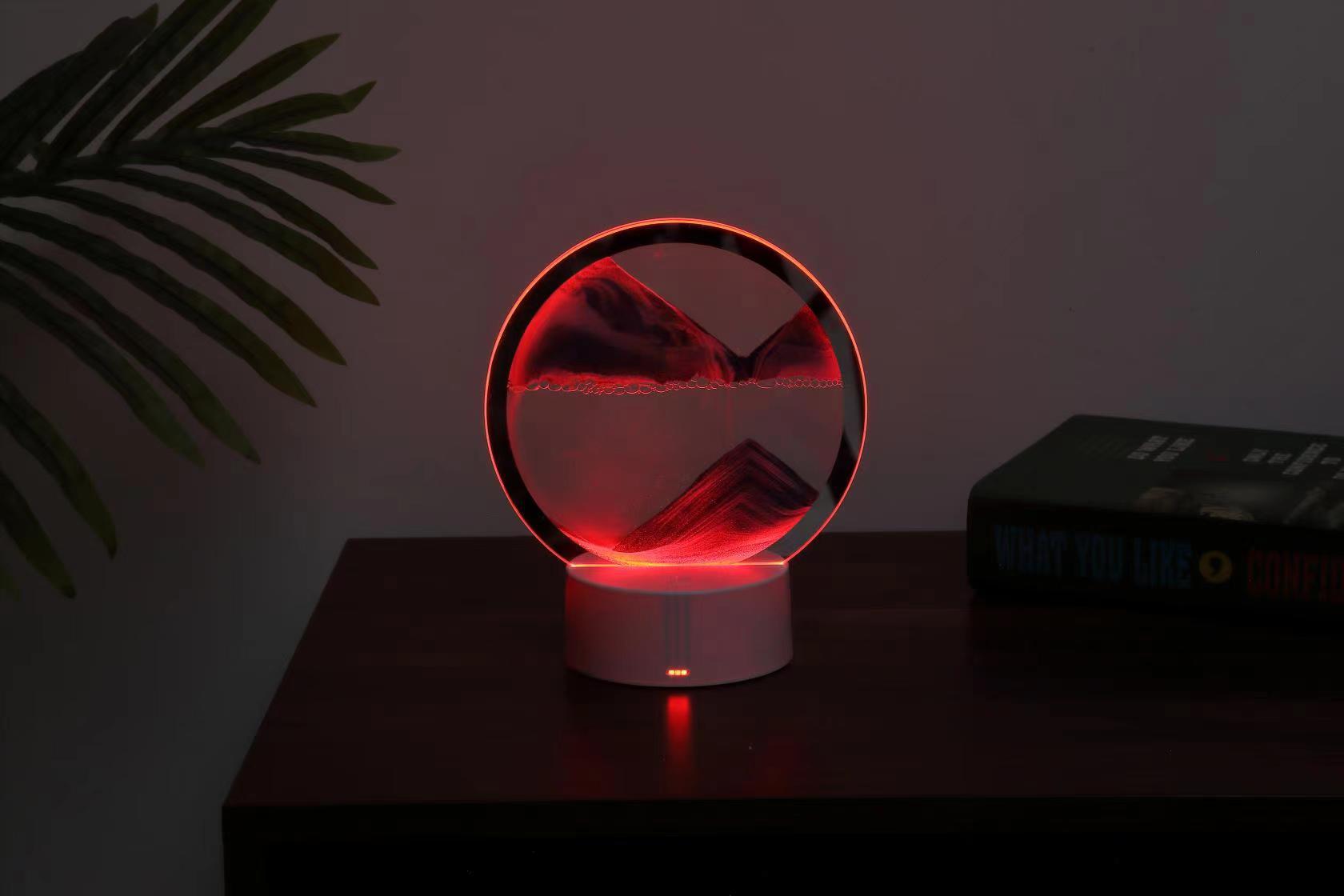 Sand Lamp Dynamic Quick 3D Lamp LED Flowing Sand Painting Picture Art Table Lamp Flow Sand Painting RGB7/RGB16 Room Decor